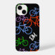 Muster für leuchtende Fahrräder iPhone 14 Hülle (Back)