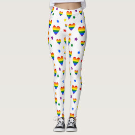 Muster für LGBT-Regenbogen und farbenfrohe Blume Leggings