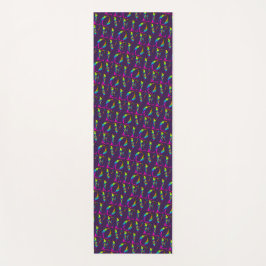 Muster für Liebe der Retro-Gefärbte Krawatte Yogamatte