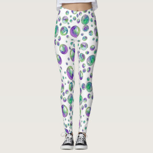 Muster für lila Blasen Leggings