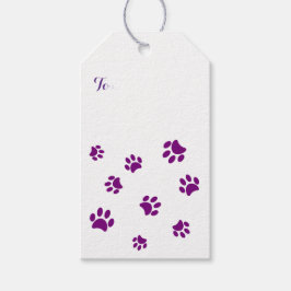 Muster für lila Druckfarben Geschenkanhänger