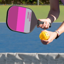 Muster für Lila Streifen in Rosa und Dunkelgrau Pickleball Schläger