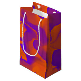 Muster für lila und orangefarbene Waves Kleine Geschenktüte