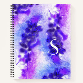 Muster für lila und violette Lavander-Blume Notizbuch