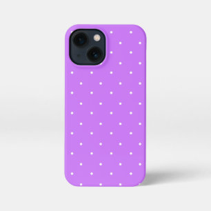 Muster für Lila und weiße Polka-Punkte iPhone 13 Mini Hülle