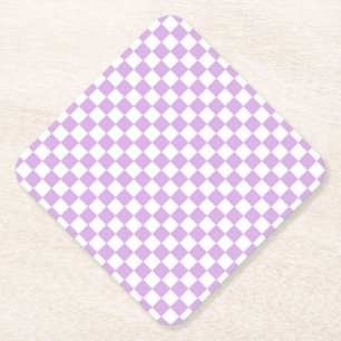 Muster für lila und weißes Schachbrett Untersetzer