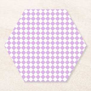 Muster für lila und weißes Schachbrett Untersetzer