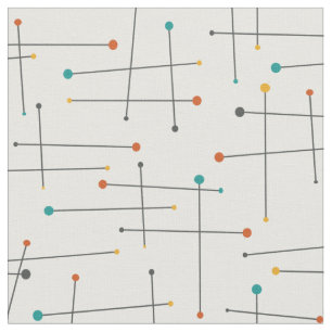 Muster für Linien und Punkte des Funky Mid Century Stoff
