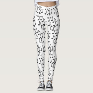 Muster für lustige musikalische Anmerkungen Leggings