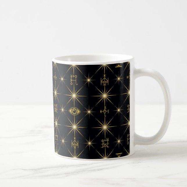 Muster für magische Symbole Kaffeetasse (Rechts)