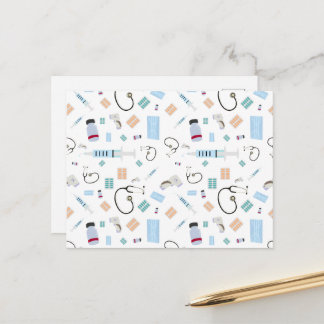 Muster für medizinische Versorgung Postkarte