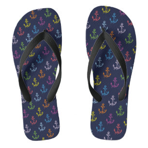 Muster für mehrfarbige Ankerboote Flip Flops