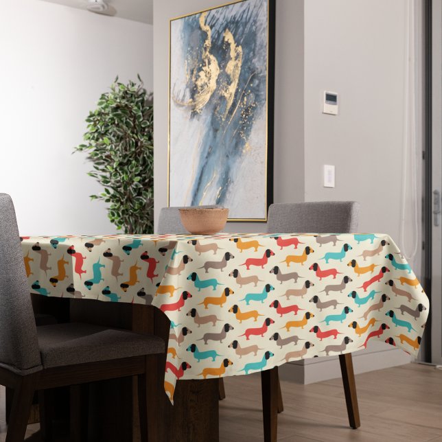 Muster für mehrfarbige Hunde Tischdecke (table cloth)