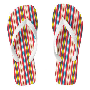 Muster für mehrfarbige Karierte Streifen-57666 Flip Flops