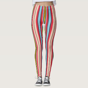 Muster für mehrfarbige Karierte Streifen-57666 Leggings