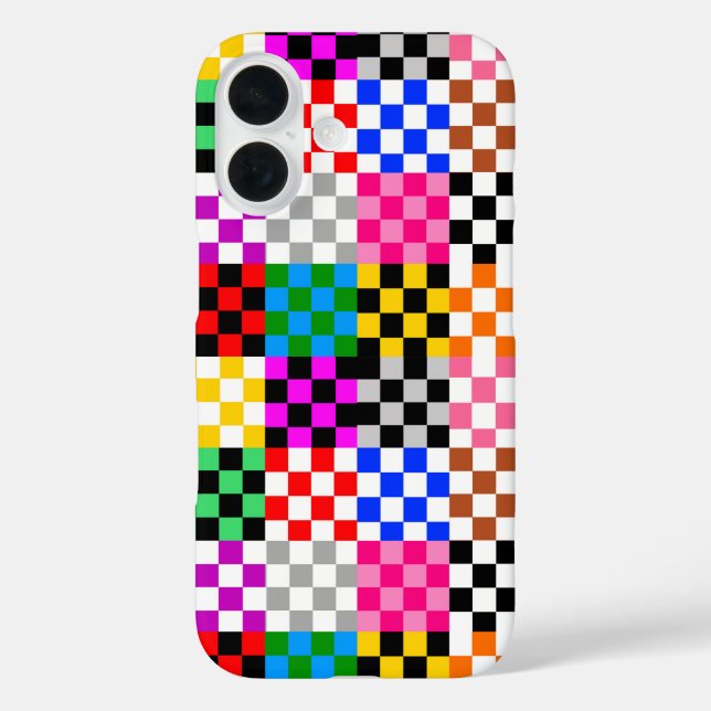 Muster für mehrfarbige Patchwork-Karo Case-Mate iPhone Hülle (Rückseite)