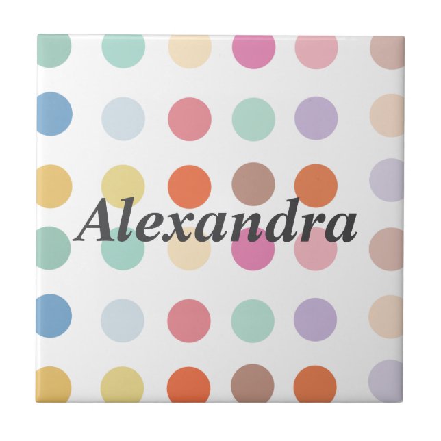 Muster für mehrfarbige Punkte Fliese (Vorderseite)