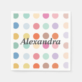 Muster für mehrfarbige Punkte Serviette