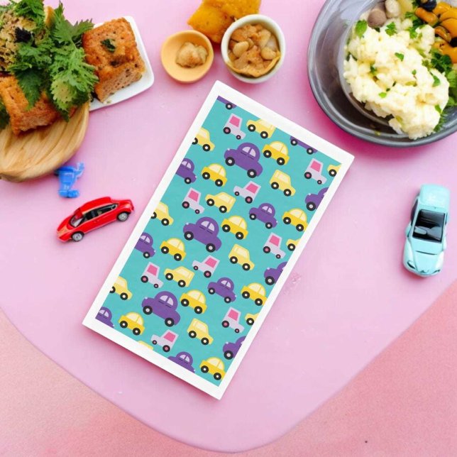 Muster für mehrfarbige Spielzeugautos Serviette (guest towel)
