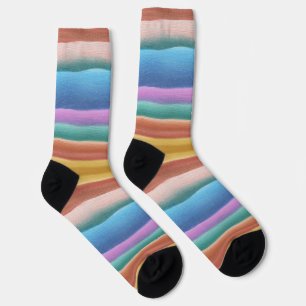 Muster für mehrfarbige Wasserfarben Socken