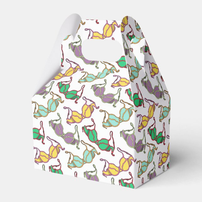 Muster für mehrfarbiges BH Geschenkschachtel (Vorderseite)