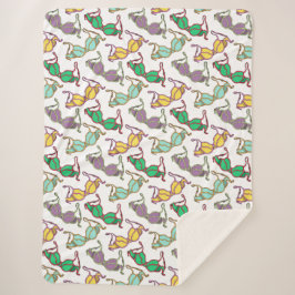 Muster für mehrfarbiges BH Sherpadecke