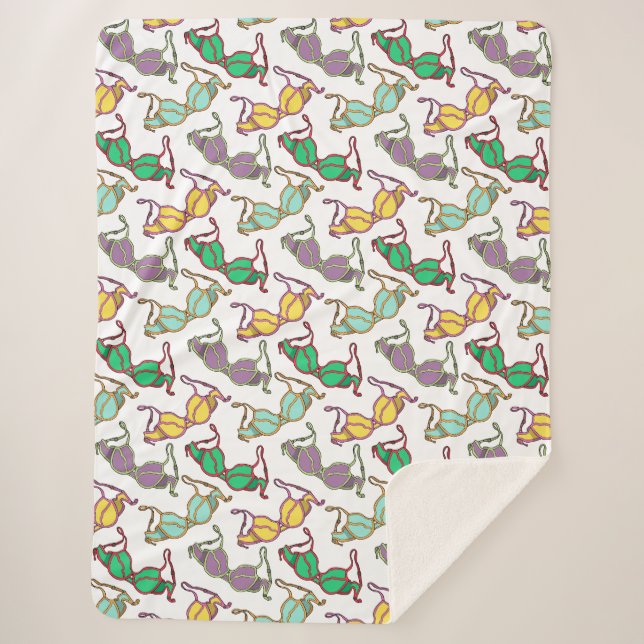 Muster für mehrfarbiges BH Sherpadecke (Vorderseite)