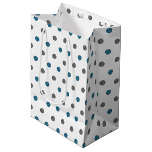 Muster für Minimalistische weiße, blaue und graue Mittlere Geschenktüte