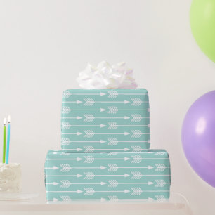Muster für Minze grüne Pfeile Geschenkpapier
