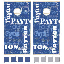 Muster für mittlere Länge Typografie Blau