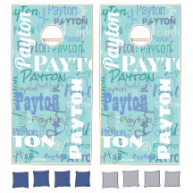 Muster für mittlere Länge Typografie Blau