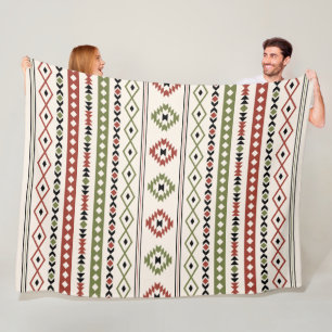 Muster für Mixed-Motive aus rostgrünem Schwarz Fleecedecke