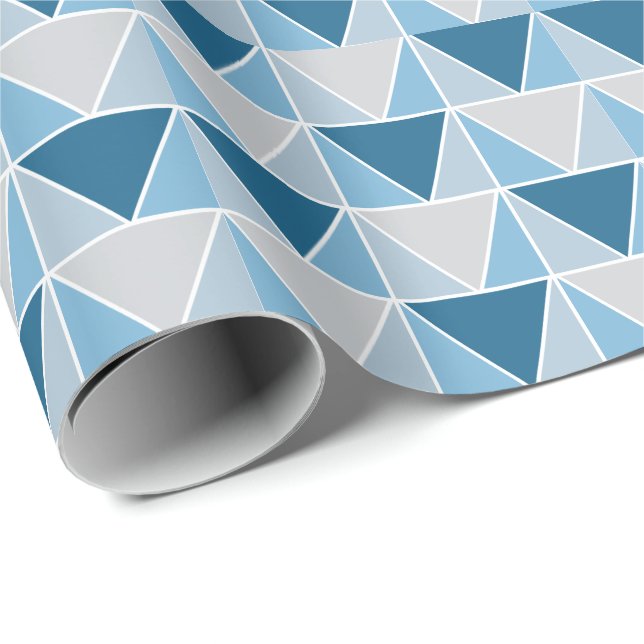 Muster für moderne geometrische Dreiecke Geschenkpapier (Rolleneckpunkt)