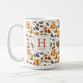 Muster für Monogram Coffee Beans Kaffeetasse