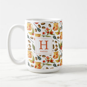 Muster für Monogram Coffee Beans Kaffeetasse