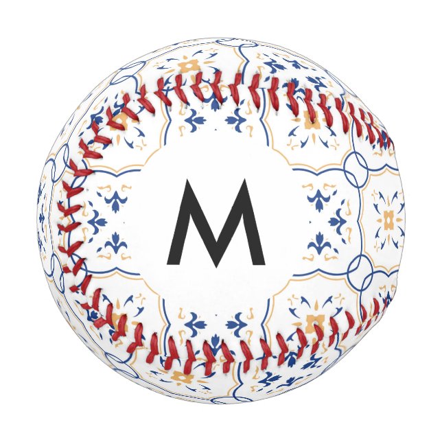 Muster für Monogramm Floral 5 Baseball (Vorderseite Links)