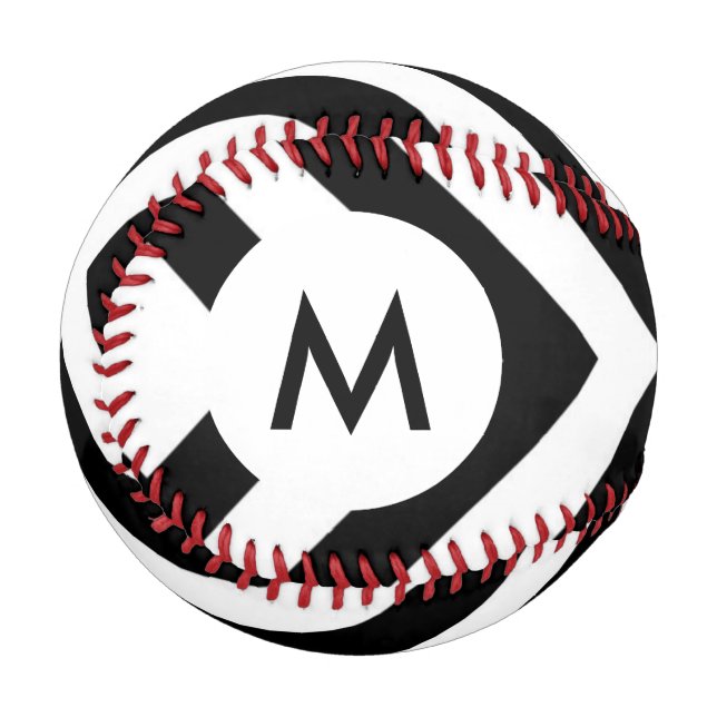 Muster für Monogramm Streifen Baseball (Vorderseite Links)