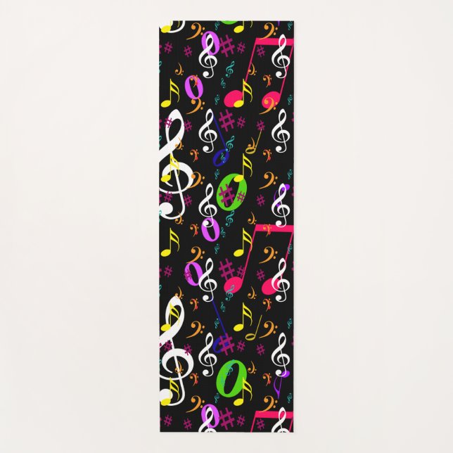 Muster für musikalische Symbole Yogamatte (Vorderseite)