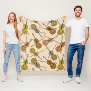 Muster für Musikinstrumente Fleecedecke