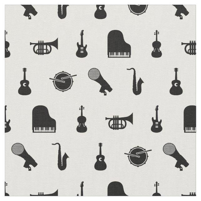 Muster für Musikinstrumente Stoff (Nahaufnahme)