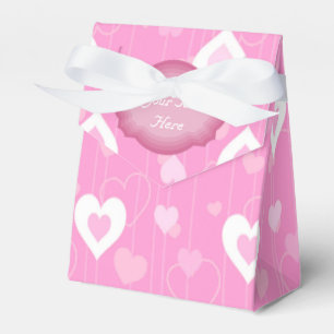 Muster für Muster für rosa und weiße Herzen Geschenkschachtel
