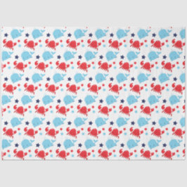 Muster für Nautische Wale und Krebs Seidenpapier