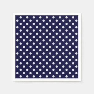 Muster für Navy-Blue-Polka-Punkte Serviette