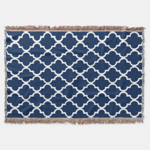 Muster für Navy Blue Quatrefoil Decke