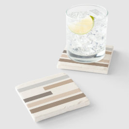 Muster für neutrale Abstrakte geometrische Streife Steinuntersetzer