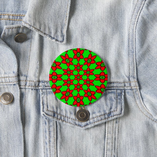 Muster für niedliche Abstrakte Blume Button (Beispiel)