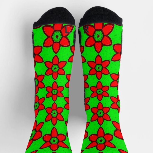 Muster für niedliche Abstrakte Blume Socken (Oben)