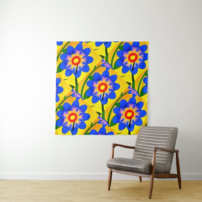 Muster für niedliche Abstrakte Blume Wandteppich (Beispiel)