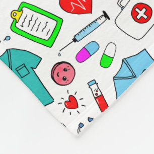 Muster für niedliche ärztliche Krankenpflege Fleecedecke