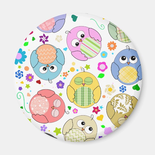 Muster für niedliche Blume Magnet (Vorne)